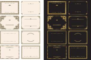 Elegant decorative frames in various styles vector