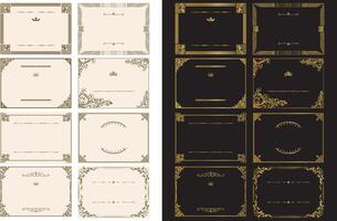 Elegant blank invitation card designs vector