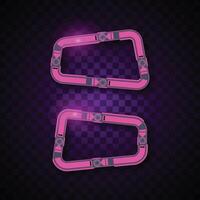 Pink photo frame graphic design vector