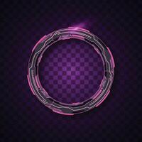 Futuristic circular portal design vector