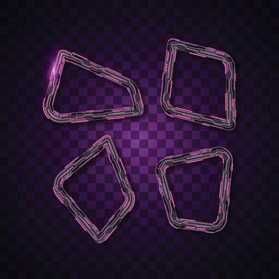 Abstract banner. Futuristic banner. Pink and black technology banner.