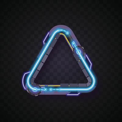 Triangle banner. Simple banner. Futuristic banner set.