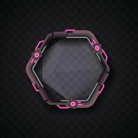Pink hexagon banner. Simple banner. Futuristic banner. vector