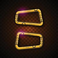 Futuristic Neon yellow HUD Frame Banner on Dark Background vector