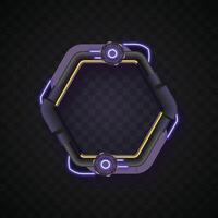 Purple hexagon banner. Simple banner. Futuristic banner. vector