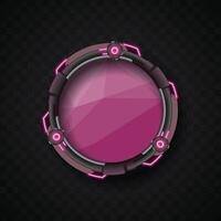 Pink rounded banner set. Abstract technology banner. Futuristic banner. vector