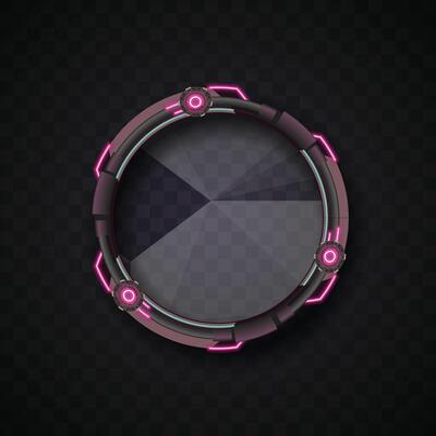 Pink rounded banner set. Technology banner.