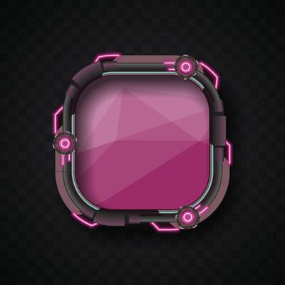 Pink square banner. Simple banner. Futuristic banner.