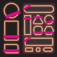 Neonn banner design. Retro banner design. vector