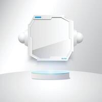 Square banner. Technology simple banner. Futuristic banner. vector