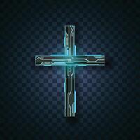 Circuitry cross design illustration vector
