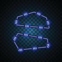 Neon circuit design illustration vector