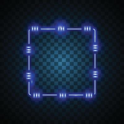 Square abstract banner. Futuristic banner.