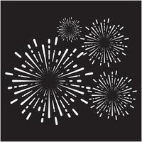 Fireworks on black background illustration vector
