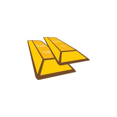 Two gold bars with the words gold and silver on them