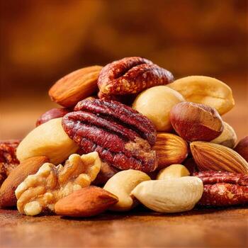 variety of mixed nuts photo
