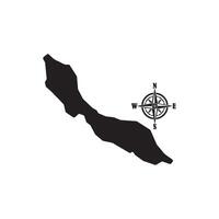 A black and white map of the island of bahamas vector