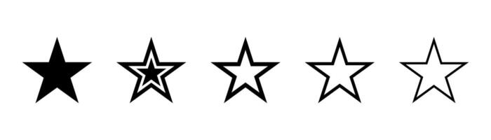 Star icon. Star or favorite icon for apps and websites. Stars icon. Star icon collection. vector