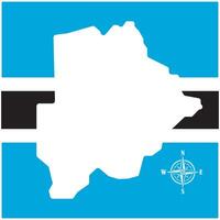Botswana map illustration vector