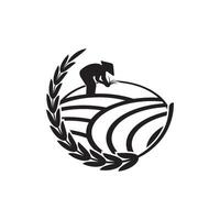 A logo for a farm vector