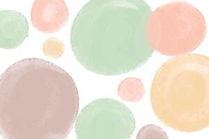 Hand Painted Pastel Circles, Decorative Watercolor Art Background vector