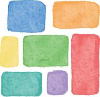 Geometric Rectangle Clipart with Organic Texture, Abstract Pastel Art Elements vector