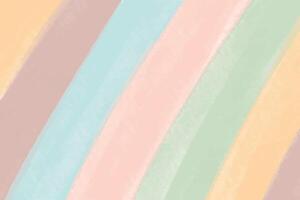 Soft Hand Painted Rainbow Stripes in Pastel Tones vector