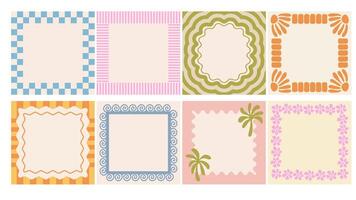 Set of retro frames vector