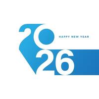 Blue 2026 New Year Celebration Design. vector