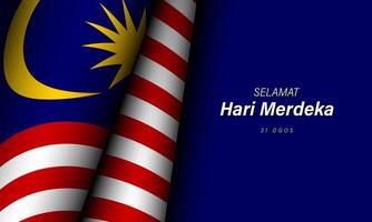 Malaysia Independence Day Poster or Banner Design. vector