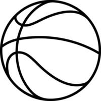 Minimalistic black icon of a basketball with classic line pattern, without background vector