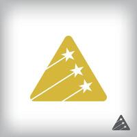 Triangle and star aircraft logo. Unique design identity. Geometric flat logo template. vector