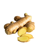 Fresh Ginger Root Slices Pale Yellow and Brown image png