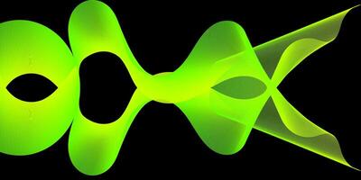 A vivid green abstract wave pattern with dynamic curves and mesh texture on a solid black background, creating a modern and energetic visual design. vector