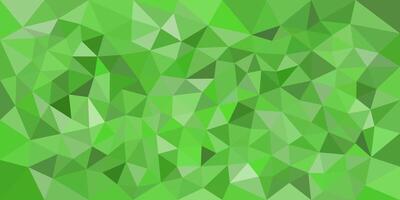 A green polygonal background with various shades of green triangles creating a textured, abstract pattern. vector