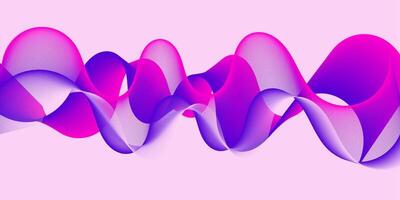 A smooth, flowing abstract wave pattern in vibrant shades of pink, purple, and blue on a soft pink background, creating a modern and dynamic visual effect. vector