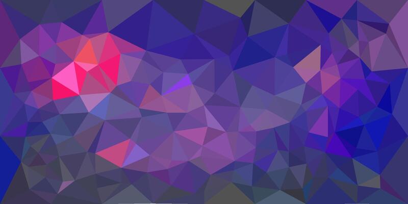 Purple and pink abstract low-poly background with geometric triangles.