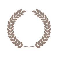 Heraldic laurel wreath with small leaves. Award or badge frame illustration. vector