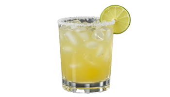 A margarita with lime and salt png