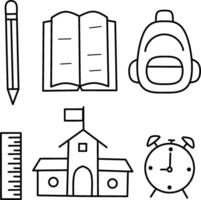 Simple Back to School Icons vector