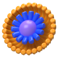 Abstract Flower Beaded Radiance 3D Render png