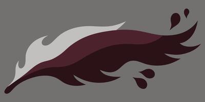Abstract burgundy charcoal gray fluid shapes with teardrop elements on gray pattern vector