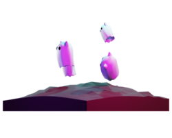a pink and purple flying object on a transparent background png