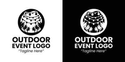Creative Black and White Outdoor Event Logo for Branding and Promotion vector