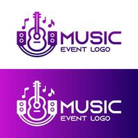 Vibrant Purple Gradient Music Event Logo for Creative Event Branding vector