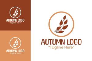 Creative Autumn Leaf Logo Design for Seasonal Branding and Event Promotion vector
