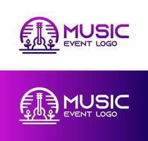 Creative Purple Gradient Music Event Logo for Branding and Promotion vector