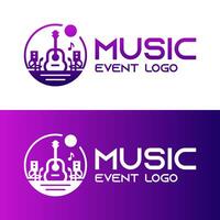 Purple Gradient Music Event Logo for Entertainment and Party Branding vector