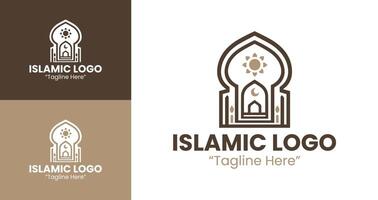 Minimalist Islamic Architecture Logo for Modern Branding Solutions vector