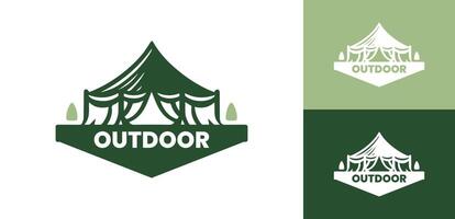 Green Outdoor Event Logo for Nature and Adventure Branding vector